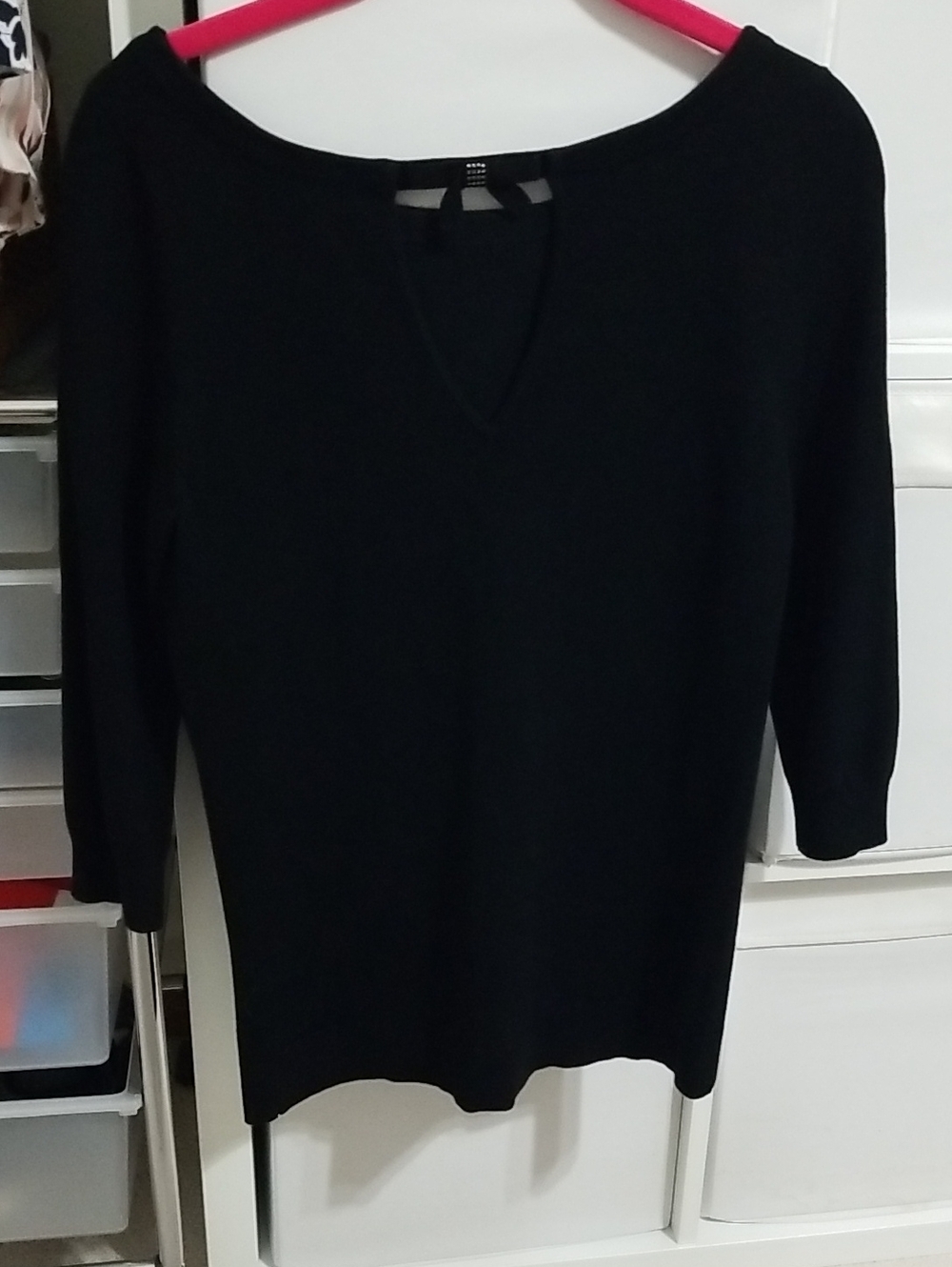 WHBM Black Knit Top size S